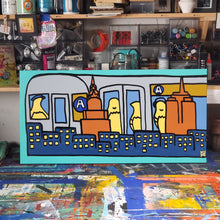 18in x 36in Painted A train.