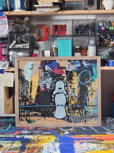 16in x 20in Studio Surface Mixed Media Headphone Music
