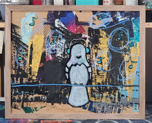 16in x 20in Studio Surface Mixed Media Headphone Music