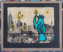 16in x 20in Moon Stars, And Pigeon Liberty